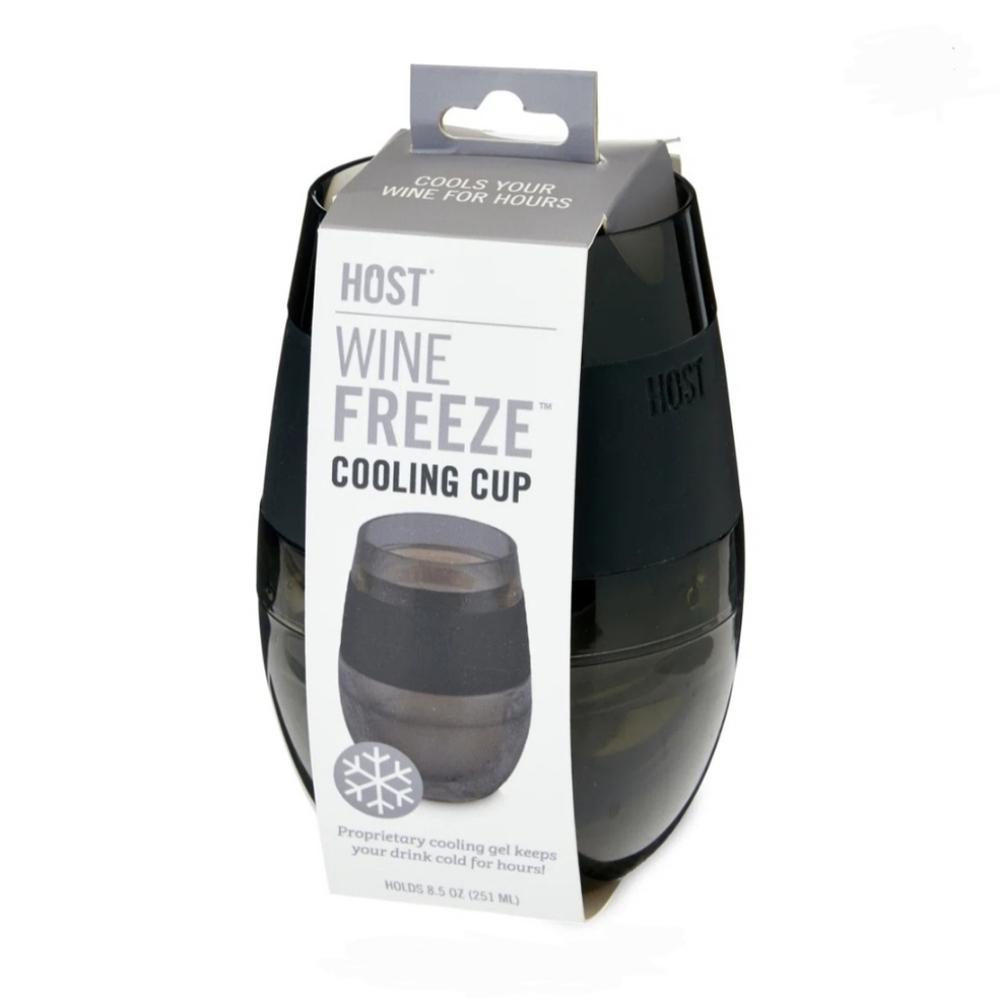 Wine Cup Freezing Black Host Wine 8.5 Oz NWT